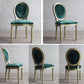 Traditional Velvet Dining Chair 38''H King Louis Back Side Chair with 4 Legs for Restaurant Clearhalo ' kitchen&dining_furn' 'Dining Chairs' 'Dining Tables & Seating' 'dining_chair' 'furn' 'furn_dining_chair' 'Furniture' 'furniture_dining_chair' 'Kitchen & Dining Furniture' 'kitchen' 3539924