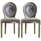 Traditional Velvet Dining Chair 38''H King Louis Back Side Chair with 4 Legs for Restaurant Grey 2 Piece Set Clearhalo ' kitchen&dining_furn' 'Dining Chairs' 'Dining Tables & Seating' 'dining_chair' 'furn' 'furn_dining_chair' 'Furniture' 'furniture_dining_chair' 'Kitchen & Dining Furniture' 'kitchen' 3539925