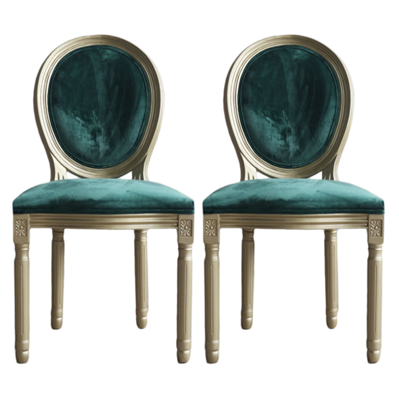 Traditional Velvet Dining Chair 38''H King Louis Back Side Chair with 4 Legs for Restaurant Blackish Green 2 Piece Set Clearhalo ' kitchen&dining_furn' 'Dining Chairs' 'Dining Tables & Seating' 'dining_chair' 'furn' 'furn_dining_chair' 'Furniture' 'furniture_dining_chair' 'Kitchen & Dining Furniture' 'kitchen' 3539932