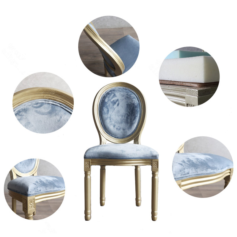 Traditional Velvet Dining Chair 38''H King Louis Back Side Chair with 4 Legs for Restaurant Clearhalo ' kitchen&dining_furn' 'Dining Chairs' 'Dining Tables & Seating' 'dining_chair' 'furn' 'furn_dining_chair' 'Furniture' 'furniture_dining_chair' 'Kitchen & Dining Furniture' 'kitchen' 3539935