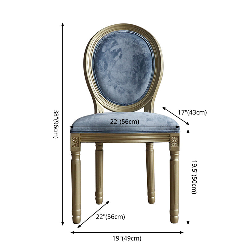 Traditional Velvet Dining Chair 38''H King Louis Back Side Chair with 4 Legs for Restaurant Clearhalo ' kitchen&dining_furn' 'Dining Chairs' 'Dining Tables & Seating' 'dining_chair' 'furn' 'furn_dining_chair' 'Furniture' 'furniture_dining_chair' 'Kitchen & Dining Furniture' 'kitchen' 3539937