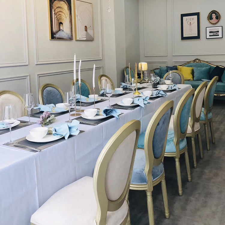 Traditional Velvet Dining Chair 38''H King Louis Back Side Chair with 4 Legs for Restaurant Clearhalo ' kitchen&dining_furn' 'Dining Chairs' 'Dining Tables & Seating' 'dining_chair' 'furn' 'furn_dining_chair' 'Furniture' 'furniture_dining_chair' 'Kitchen & Dining Furniture' 'kitchen' 3539942