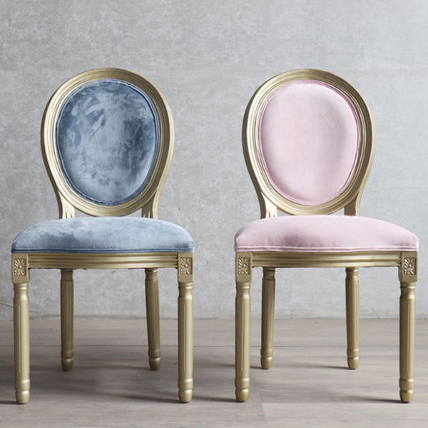 Traditional Velvet Dining Chair 38''H King Louis Back Side Chair with 4 Legs for Restaurant Clearhalo ' kitchen&dining_furn' 'Dining Chairs' 'Dining Tables & Seating' 'dining_chair' 'furn' 'furn_dining_chair' 'Furniture' 'furniture_dining_chair' 'Kitchen & Dining Furniture' 'kitchen' 3539945