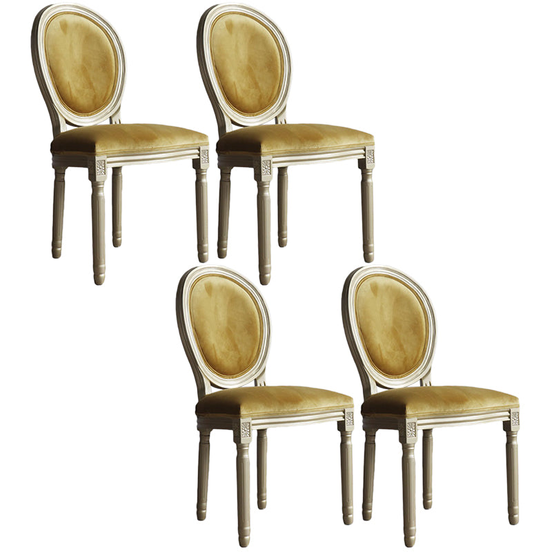 Traditional Velvet Dining Chair 38''H King Louis Back Side Chair with 4 Legs for Restaurant Ginger 4 Piece Set Clearhalo ' kitchen&dining_furn' 'Dining Chairs' 'Dining Tables & Seating' 'dining_chair' 'furn' 'furn_dining_chair' 'Furniture' 'furniture_dining_chair' 'Kitchen & Dining Furniture' 'kitchen' 3539956