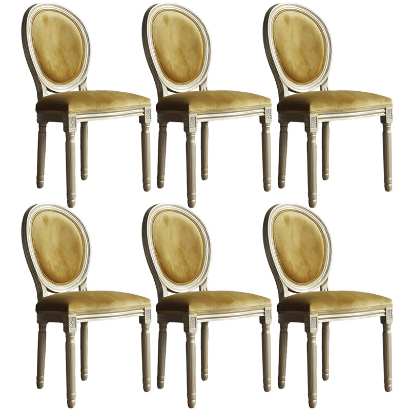 Traditional Velvet Dining Chair 38''H King Louis Back Side Chair with 4 Legs for Restaurant Ginger 6 Piece Set Clearhalo ' kitchen&dining_furn' 'Dining Chairs' 'Dining Tables & Seating' 'dining_chair' 'furn' 'furn_dining_chair' 'Furniture' 'furniture_dining_chair' 'Kitchen & Dining Furniture' 'kitchen' 3539957