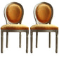 Traditional Velvet Dining Chair 38''H King Louis Back Side Chair with 4 Legs for Restaurant Orange 2 Piece Set Clearhalo ' kitchen&dining_furn' 'Dining Chairs' 'Dining Tables & Seating' 'dining_chair' 'furn' 'furn_dining_chair' 'Furniture' 'furniture_dining_chair' 'Kitchen & Dining Furniture' 'kitchen' 3539961