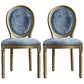 Traditional Velvet Dining Chair 38''H King Louis Back Side Chair with 4 Legs for Restaurant Gray Blue 2 Piece Set Clearhalo ' kitchen&dining_furn' 'Dining Chairs' 'Dining Tables & Seating' 'dining_chair' 'furn' 'furn_dining_chair' 'Furniture' 'furniture_dining_chair' 'Kitchen & Dining Furniture' 'kitchen' 3539964