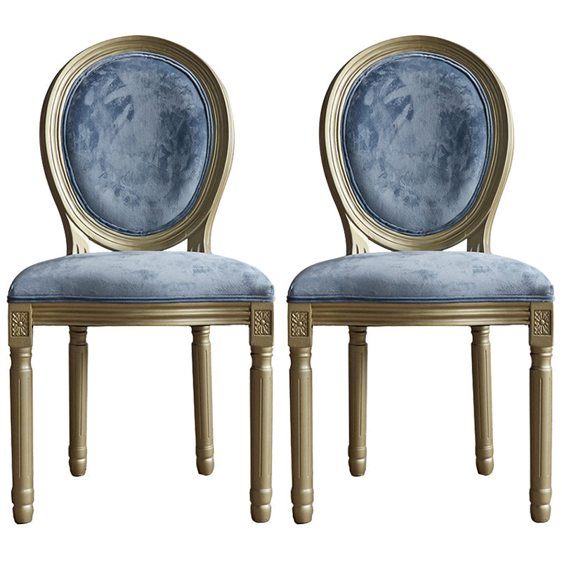 Traditional Velvet Dining Chair 38''H King Louis Back Side Chair with 4 Legs for Restaurant Gray Blue 2 Piece Set Clearhalo ' kitchen&dining_furn' 'Dining Chairs' 'Dining Tables & Seating' 'dining_chair' 'furn' 'furn_dining_chair' 'Furniture' 'furniture_dining_chair' 'Kitchen & Dining Furniture' 'kitchen' 3539964