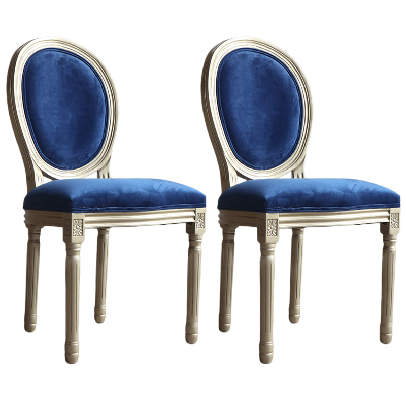 Traditional Velvet Dining Chair 38''H King Louis Back Side Chair with 4 Legs for Restaurant Dark Blue 2 Piece Set Clearhalo ' kitchen&dining_furn' 'Dining Chairs' 'Dining Tables & Seating' 'dining_chair' 'furn' 'furn_dining_chair' 'Furniture' 'furniture_dining_chair' 'Kitchen & Dining Furniture' 'kitchen' 3539967