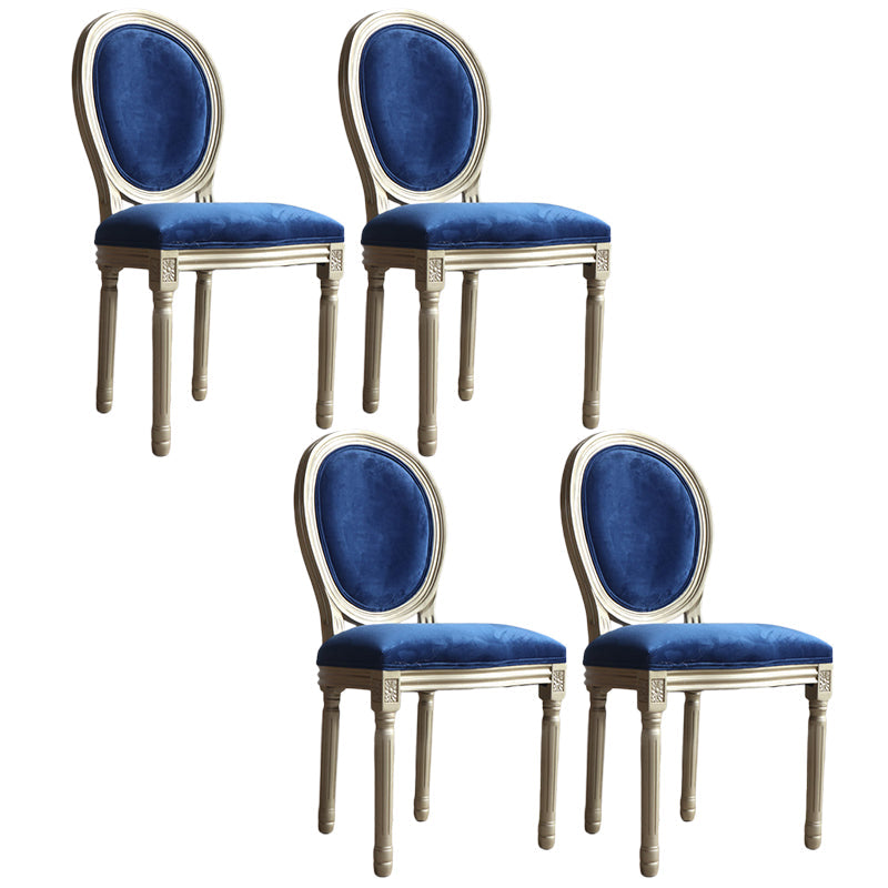 Traditional Velvet Dining Chair 38''H King Louis Back Side Chair with 4 Legs for Restaurant Dark Blue 4 Piece Set Clearhalo ' kitchen&dining_furn' 'Dining Chairs' 'Dining Tables & Seating' 'dining_chair' 'furn' 'furn_dining_chair' 'Furniture' 'furniture_dining_chair' 'Kitchen & Dining Furniture' 'kitchen' 3539968