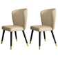 Contemporary Style Leather Chair Armless Parsons Chair with Wooden Legs for Dining Room Beige 2 Piece Set Clearhalo ' kitchen&dining_furn' 'Dining Chairs' 'Dining Tables & Seating' 'dining_chair' 'furn' 'furn_dining_chair' 'Furniture' 'furniture_dining_chair' 'Kitchen & Dining Furniture' 'kitchen' 3539975