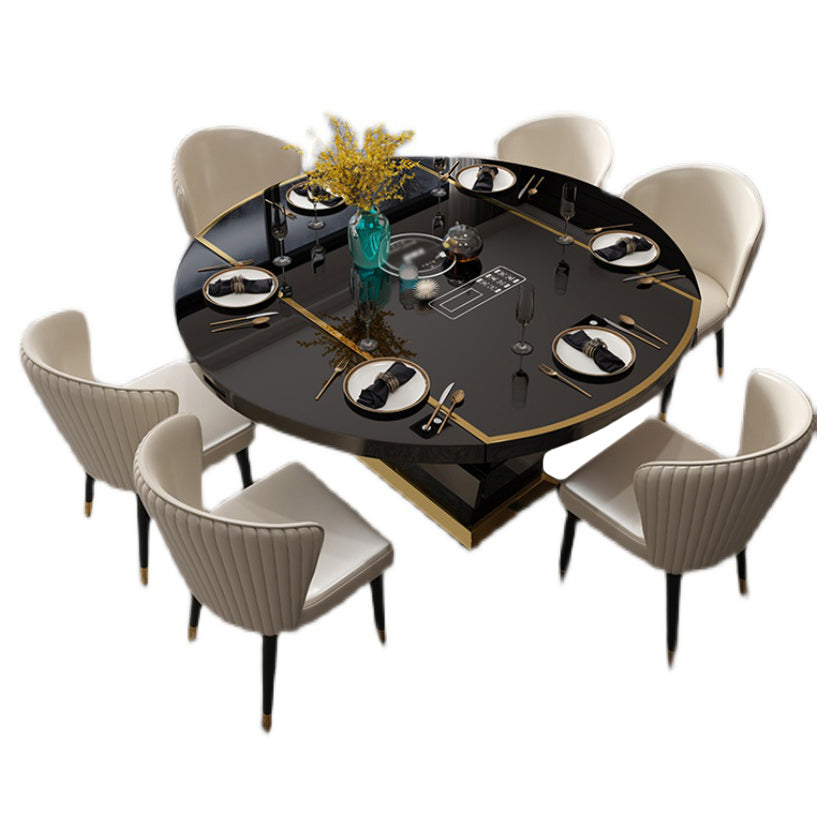 Contemporary Style Leather Chair Armless Parsons Chair with Wooden Legs for Dining Room Clearhalo ' kitchen&dining_furn' 'Dining Chairs' 'Dining Tables & Seating' 'dining_chair' 'furn' 'furn_dining_chair' 'Furniture' 'furniture_dining_chair' 'Kitchen & Dining Furniture' 'kitchen' 3539982