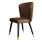 Contemporary Style Leather Chair Armless Parsons Chair with Wooden Legs for Dining Room Coffee 1 Piece Clearhalo ' kitchen&dining_furn' 'Dining Chairs' 'Dining Tables & Seating' 'dining_chair' 'furn' 'furn_dining_chair' 'Furniture' 'furniture_dining_chair' 'Kitchen & Dining Furniture' 'kitchen' 3539998