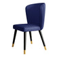 Contemporary Style Leather Chair Armless Parsons Chair with Wooden Legs for Dining Room Blue 1 Piece Clearhalo ' kitchen&dining_furn' 'Dining Chairs' 'Dining Tables & Seating' 'dining_chair' 'furn' 'furn_dining_chair' 'Furniture' 'furniture_dining_chair' 'Kitchen & Dining Furniture' 'kitchen' 3540001