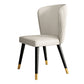 Contemporary Style Leather Chair Armless Parsons Chair with Wooden Legs for Dining Room Off-White 1 Piece Clearhalo ' kitchen&dining_furn' 'Dining Chairs' 'Dining Tables & Seating' 'dining_chair' 'furn' 'furn_dining_chair' 'Furniture' 'furniture_dining_chair' 'Kitchen & Dining Furniture' 'kitchen' 3540004