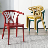 Modern Dining Windsor Back Chairs Plastic Dining Armless Chair for Kitchen Clearhalo ' kitchen&dining_furn' 'Dining Chairs' 'Dining Tables & Seating' 'dining_chair' 'furn' 'furn_dining_chair' 'Furniture' 'furniture_dining_chair' 'Kitchen & Dining Furniture' 'kitchen' 3540007