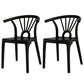 Modern Dining Windsor Back Chairs Plastic Dining Armless Chair for Kitchen Black 2 Piece Set Clearhalo ' kitchen&dining_furn' 'Dining Chairs' 'Dining Tables & Seating' 'dining_chair' 'furn' 'furn_dining_chair' 'Furniture' 'furniture_dining_chair' 'Kitchen & Dining Furniture' 'kitchen' 3540010