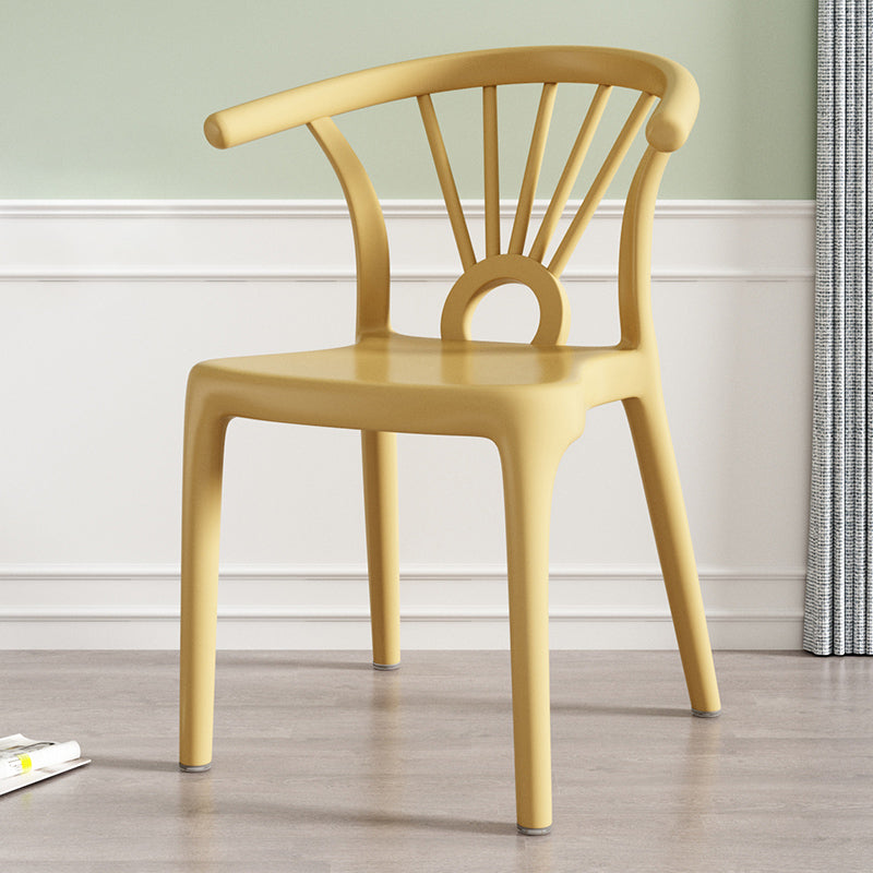 Modern Dining Windsor Back Chairs Plastic Dining Armless Chair for Kitchen Khaki 1 Piece Clearhalo ' kitchen&dining_furn' 'Dining Chairs' 'Dining Tables & Seating' 'dining_chair' 'furn' 'furn_dining_chair' 'Furniture' 'furniture_dining_chair' 'Kitchen & Dining Furniture' 'kitchen' 3540014