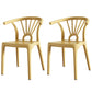 Modern Dining Windsor Back Chairs Plastic Dining Armless Chair for Kitchen Khaki 2 Piece Set Clearhalo ' kitchen&dining_furn' 'Dining Chairs' 'Dining Tables & Seating' 'dining_chair' 'furn' 'furn_dining_chair' 'Furniture' 'furniture_dining_chair' 'Kitchen & Dining Furniture' 'kitchen' 3540015