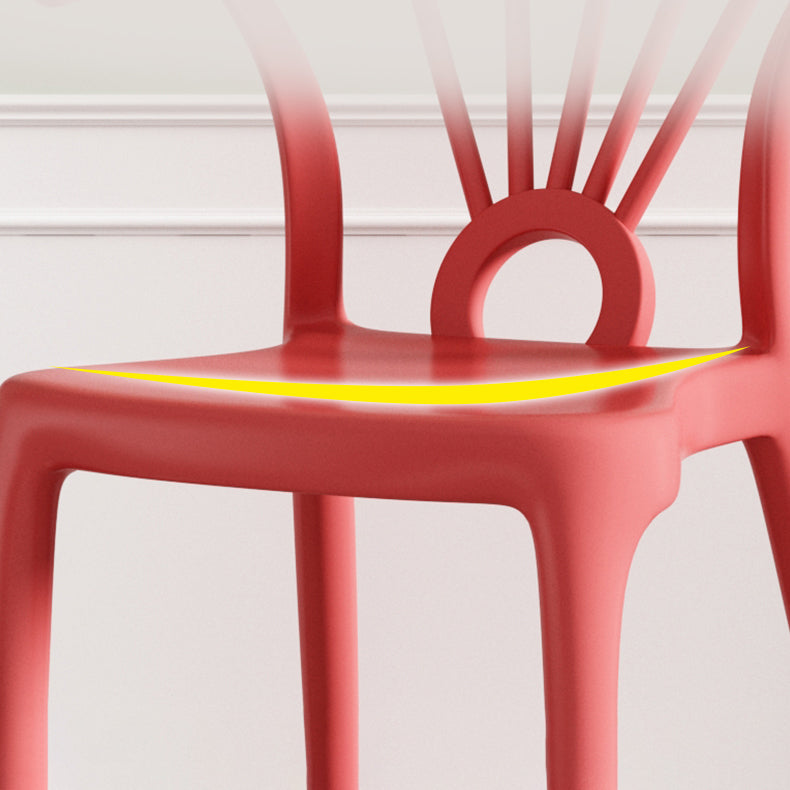 Modern Dining Windsor Back Chairs Plastic Dining Armless Chair for Kitchen Clearhalo ' kitchen&dining_furn' 'Dining Chairs' 'Dining Tables & Seating' 'dining_chair' 'furn' 'furn_dining_chair' 'Furniture' 'furniture_dining_chair' 'Kitchen & Dining Furniture' 'kitchen' 3540019