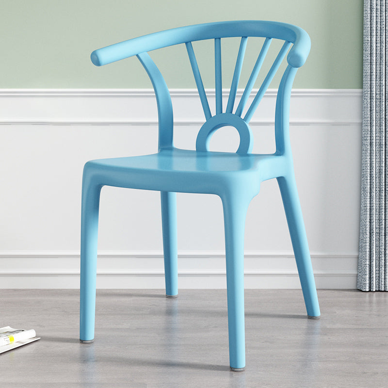 Modern Dining Windsor Back Chairs Plastic Dining Armless Chair for Kitchen Light Blue 1 Piece Clearhalo ' kitchen&dining_furn' 'Dining Chairs' 'Dining Tables & Seating' 'dining_chair' 'furn' 'furn_dining_chair' 'Furniture' 'furniture_dining_chair' 'Kitchen & Dining Furniture' 'kitchen' 3540020