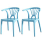 Modern Dining Windsor Back Chairs Plastic Dining Armless Chair for Kitchen Light Blue 2 Piece Set Clearhalo ' kitchen&dining_furn' 'Dining Chairs' 'Dining Tables & Seating' 'dining_chair' 'furn' 'furn_dining_chair' 'Furniture' 'furniture_dining_chair' 'Kitchen & Dining Furniture' 'kitchen' 3540021