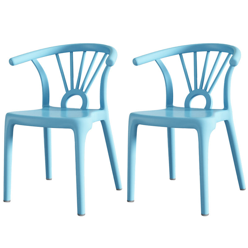 Modern Dining Windsor Back Chairs Plastic Dining Armless Chair for Kitchen Light Blue 2 Piece Set Clearhalo ' kitchen&dining_furn' 'Dining Chairs' 'Dining Tables & Seating' 'dining_chair' 'furn' 'furn_dining_chair' 'Furniture' 'furniture_dining_chair' 'Kitchen & Dining Furniture' 'kitchen' 3540021
