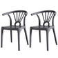 Modern Dining Windsor Back Chairs Plastic Dining Armless Chair for Kitchen Grey 2 Piece Set Clearhalo ' kitchen&dining_furn' 'Dining Chairs' 'Dining Tables & Seating' 'dining_chair' 'furn' 'furn_dining_chair' 'Furniture' 'furniture_dining_chair' 'Kitchen & Dining Furniture' 'kitchen' 3540027