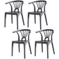 Modern Dining Windsor Back Chairs Plastic Dining Armless Chair for Kitchen Grey 4 Piece Set Clearhalo ' kitchen&dining_furn' 'Dining Chairs' 'Dining Tables & Seating' 'dining_chair' 'furn' 'furn_dining_chair' 'Furniture' 'furniture_dining_chair' 'Kitchen & Dining Furniture' 'kitchen' 3540030