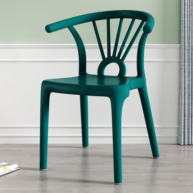 Modern Dining Windsor Back Chairs Plastic Dining Armless Chair for Kitchen Blue 1 Piece Clearhalo ' kitchen&dining_furn' 'Dining Chairs' 'Dining Tables & Seating' 'dining_chair' 'furn' 'furn_dining_chair' 'Furniture' 'furniture_dining_chair' 'Kitchen & Dining Furniture' 'kitchen' 3540031