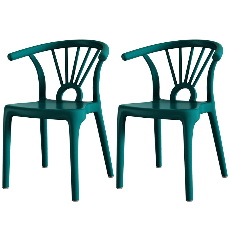 Modern Dining Windsor Back Chairs Plastic Dining Armless Chair for Kitchen Blue 2 Piece Set Clearhalo ' kitchen&dining_furn' 'Dining Chairs' 'Dining Tables & Seating' 'dining_chair' 'furn' 'furn_dining_chair' 'Furniture' 'furniture_dining_chair' 'Kitchen & Dining Furniture' 'kitchen' 3540032