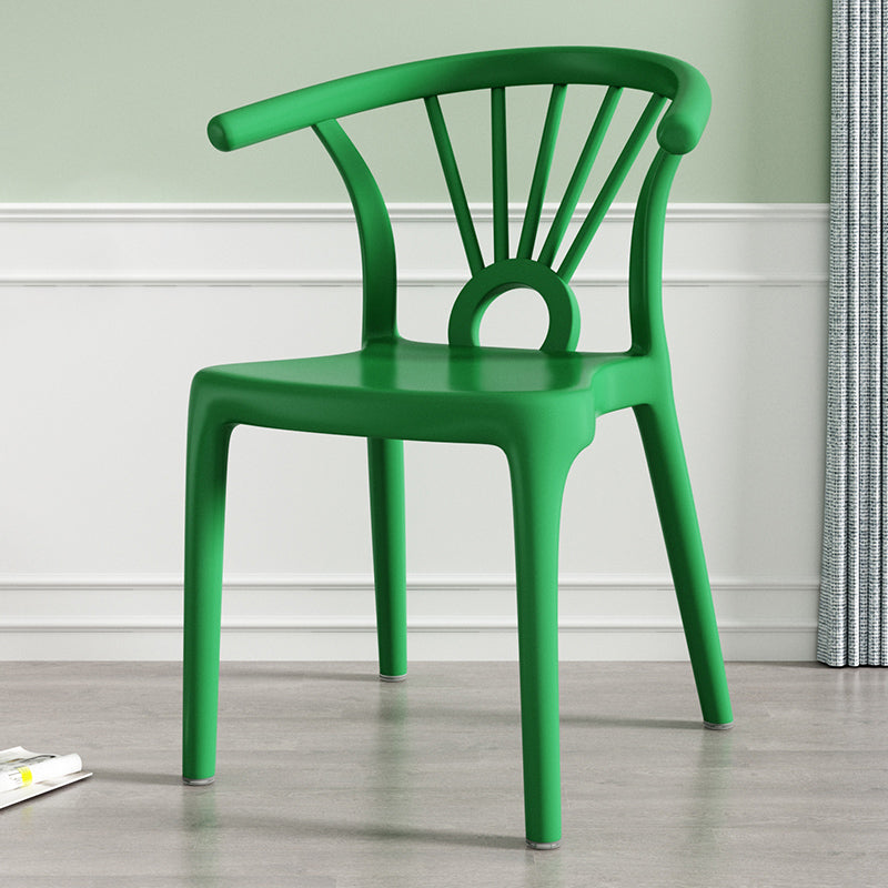 Modern Dining Windsor Back Chairs Plastic Dining Armless Chair for Kitchen Green 1 Piece Clearhalo ' kitchen&dining_furn' 'Dining Chairs' 'Dining Tables & Seating' 'dining_chair' 'furn' 'furn_dining_chair' 'Furniture' 'furniture_dining_chair' 'Kitchen & Dining Furniture' 'kitchen' 3540034