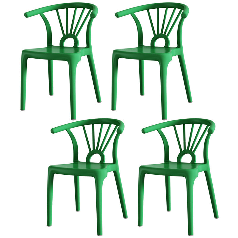Modern Dining Windsor Back Chairs Plastic Dining Armless Chair for Kitchen Green 4 Piece Set Clearhalo ' kitchen&dining_furn' 'Dining Chairs' 'Dining Tables & Seating' 'dining_chair' 'furn' 'furn_dining_chair' 'Furniture' 'furniture_dining_chair' 'Kitchen & Dining Furniture' 'kitchen' 3540036