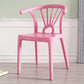 Modern Dining Windsor Back Chairs Plastic Dining Armless Chair for Kitchen Light Pink 1 Piece Clearhalo ' kitchen&dining_furn' 'Dining Chairs' 'Dining Tables & Seating' 'dining_chair' 'furn' 'furn_dining_chair' 'Furniture' 'furniture_dining_chair' 'Kitchen & Dining Furniture' 'kitchen' 3540037