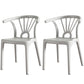 Modern Dining Windsor Back Chairs Plastic Dining Armless Chair for Kitchen Light Gray 2 Piece Set Clearhalo ' kitchen&dining_furn' 'Dining Chairs' 'Dining Tables & Seating' 'dining_chair' 'furn' 'furn_dining_chair' 'Furniture' 'furniture_dining_chair' 'Kitchen & Dining Furniture' 'kitchen' 3540041