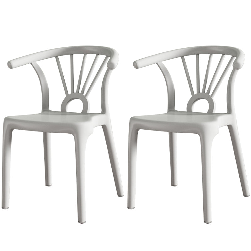 Modern Dining Windsor Back Chairs Plastic Dining Armless Chair for Kitchen Light Gray 2 Piece Set Clearhalo ' kitchen&dining_furn' 'Dining Chairs' 'Dining Tables & Seating' 'dining_chair' 'furn' 'furn_dining_chair' 'Furniture' 'furniture_dining_chair' 'Kitchen & Dining Furniture' 'kitchen' 3540041