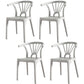 Modern Dining Windsor Back Chairs Plastic Dining Armless Chair for Kitchen Light Gray 4 Piece Set Clearhalo ' kitchen&dining_furn' 'Dining Chairs' 'Dining Tables & Seating' 'dining_chair' 'furn' 'furn_dining_chair' 'Furniture' 'furniture_dining_chair' 'Kitchen & Dining Furniture' 'kitchen' 3540042