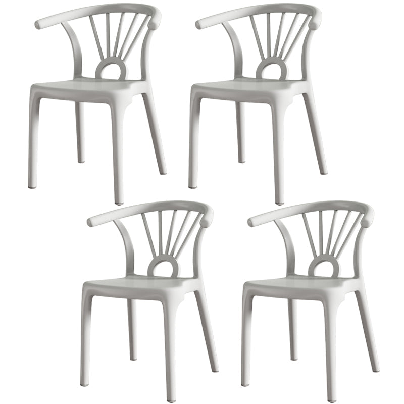 Modern Dining Windsor Back Chairs Plastic Dining Armless Chair for Kitchen Light Gray 4 Piece Set Clearhalo ' kitchen&dining_furn' 'Dining Chairs' 'Dining Tables & Seating' 'dining_chair' 'furn' 'furn_dining_chair' 'Furniture' 'furniture_dining_chair' 'Kitchen & Dining Furniture' 'kitchen' 3540042