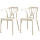 Modern Dining Windsor Back Chairs Plastic Dining Armless Chair for Kitchen White 2 Piece Set Clearhalo ' kitchen&dining_furn' 'Dining Chairs' 'Dining Tables & Seating' 'dining_chair' 'furn' 'furn_dining_chair' 'Furniture' 'furniture_dining_chair' 'Kitchen & Dining Furniture' 'kitchen' 3540050