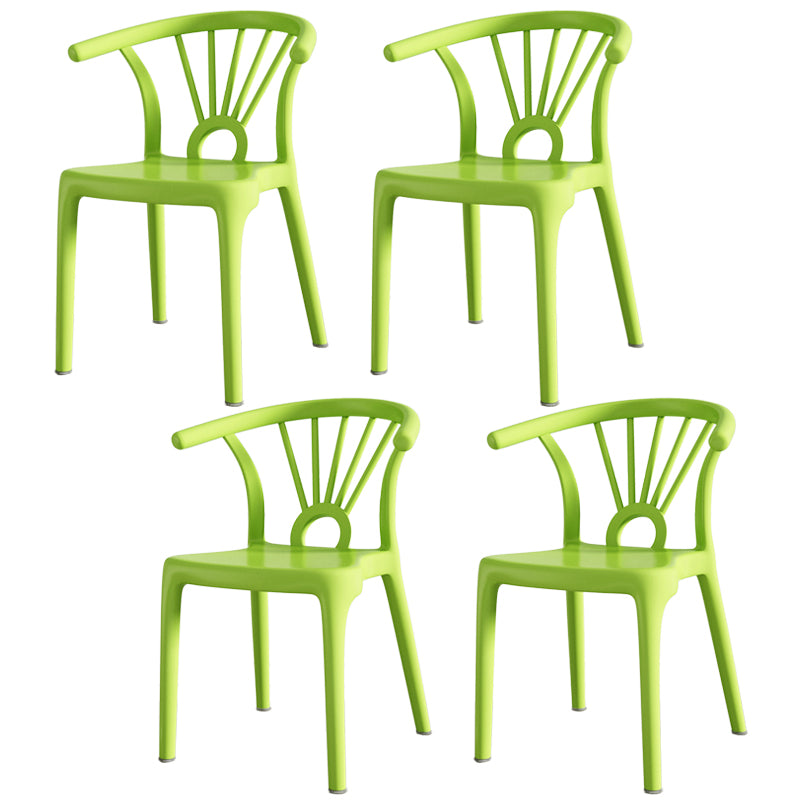 Modern Dining Windsor Back Chairs Plastic Dining Armless Chair for Kitchen Light Green 4 Piece Set Clearhalo ' kitchen&dining_furn' 'Dining Chairs' 'Dining Tables & Seating' 'dining_chair' 'furn' 'furn_dining_chair' 'Furniture' 'furniture_dining_chair' 'Kitchen & Dining Furniture' 'kitchen' 3540054