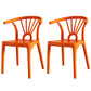 Modern Dining Windsor Back Chairs Plastic Dining Armless Chair for Kitchen Orange 2 Piece Set Clearhalo ' kitchen&dining_furn' 'Dining Chairs' 'Dining Tables & Seating' 'dining_chair' 'furn' 'furn_dining_chair' 'Furniture' 'furniture_dining_chair' 'Kitchen & Dining Furniture' 'kitchen' 3540056