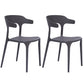 Plastic Dining Arm Chairs Kitchen Open Back Stackable Armchairs Indoor Grey 2 Piece Set Clearhalo ' kitchen&dining_furn' 'Dining Chairs' 'Dining Tables & Seating' 'dining_chair' 'furn' 'furn_dining_chair' 'Furniture' 'furniture_dining_chair' 'Kitchen & Dining Furniture' 'kitchen' 3540060