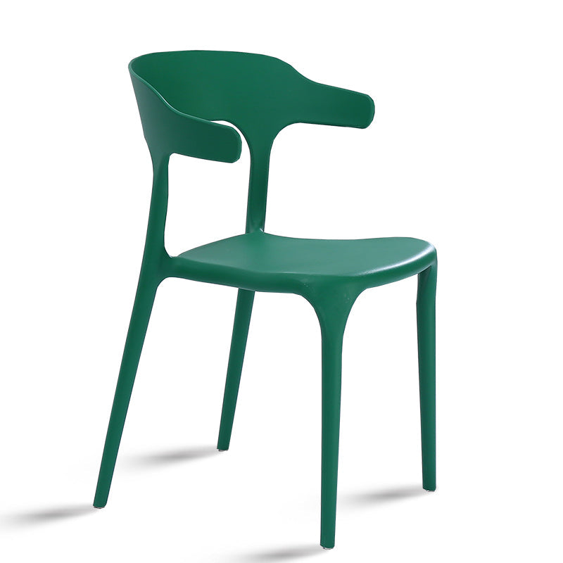Plastic Dining Arm Chairs Kitchen Open Back Stackable Armchairs Indoor Green 1 Piece Clearhalo ' kitchen&dining_furn' 'Dining Chairs' 'Dining Tables & Seating' 'dining_chair' 'furn' 'furn_dining_chair' 'Furniture' 'furniture_dining_chair' 'Kitchen & Dining Furniture' 'kitchen' 3540064