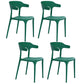 Plastic Dining Arm Chairs Kitchen Open Back Stackable Armchairs Indoor Green 4 Piece Set Clearhalo ' kitchen&dining_furn' 'Dining Chairs' 'Dining Tables & Seating' 'dining_chair' 'furn' 'furn_dining_chair' 'Furniture' 'furniture_dining_chair' 'Kitchen & Dining Furniture' 'kitchen' 3540068