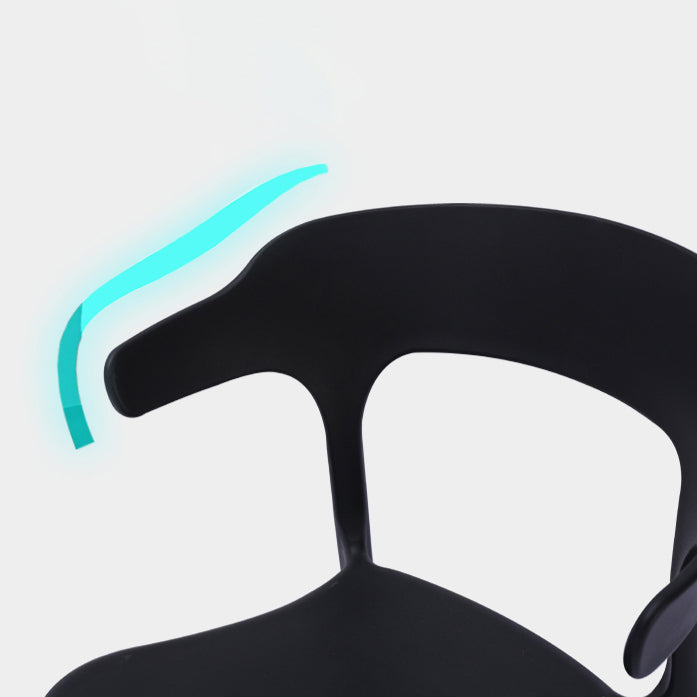 Plastic Dining Arm Chairs Kitchen Open Back Stackable Armchairs Indoor Clearhalo ' kitchen&dining_furn' 'Dining Chairs' 'Dining Tables & Seating' 'dining_chair' 'furn' 'furn_dining_chair' 'Furniture' 'furniture_dining_chair' 'Kitchen & Dining Furniture' 'kitchen' 3540073