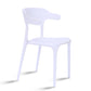Plastic Dining Arm Chairs Kitchen Open Back Stackable Armchairs Indoor White 1 Piece Clearhalo ' kitchen&dining_furn' 'Dining Chairs' 'Dining Tables & Seating' 'dining_chair' 'furn' 'furn_dining_chair' 'Furniture' 'furniture_dining_chair' 'Kitchen & Dining Furniture' 'kitchen' 3540088