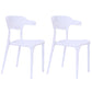 Plastic Dining Arm Chairs Kitchen Open Back Stackable Armchairs Indoor White 2 Piece Set Clearhalo ' kitchen&dining_furn' 'Dining Chairs' 'Dining Tables & Seating' 'dining_chair' 'furn' 'furn_dining_chair' 'Furniture' 'furniture_dining_chair' 'Kitchen & Dining Furniture' 'kitchen' 3540089