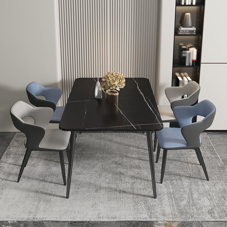 Nordic Metal Dining Chairs with Arm Indoor Open Back Dining Side Chair Clearhalo ' kitchen&dining_furn' 'Dining Chairs' 'Dining Tables & Seating' 'dining_chair' 'furn' 'furn_dining_chair' 'Furniture' 'furniture_dining_chair' 'Kitchen & Dining Furniture' 'kitchen' 3540100