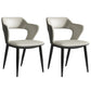 Nordic Metal Dining Chairs with Arm Indoor Open Back Dining Side Chair Light Gray 2 Piece Set Clearhalo ' kitchen&dining_furn' 'Dining Chairs' 'Dining Tables & Seating' 'dining_chair' 'furn' 'furn_dining_chair' 'Furniture' 'furniture_dining_chair' 'Kitchen & Dining Furniture' 'kitchen' 3540118