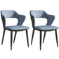 Nordic Metal Dining Chairs with Arm Indoor Open Back Dining Side Chair Blue 2 Piece Set Clearhalo ' kitchen&dining_furn' 'Dining Chairs' 'Dining Tables & Seating' 'dining_chair' 'furn' 'furn_dining_chair' 'Furniture' 'furniture_dining_chair' 'Kitchen & Dining Furniture' 'kitchen' 3540127